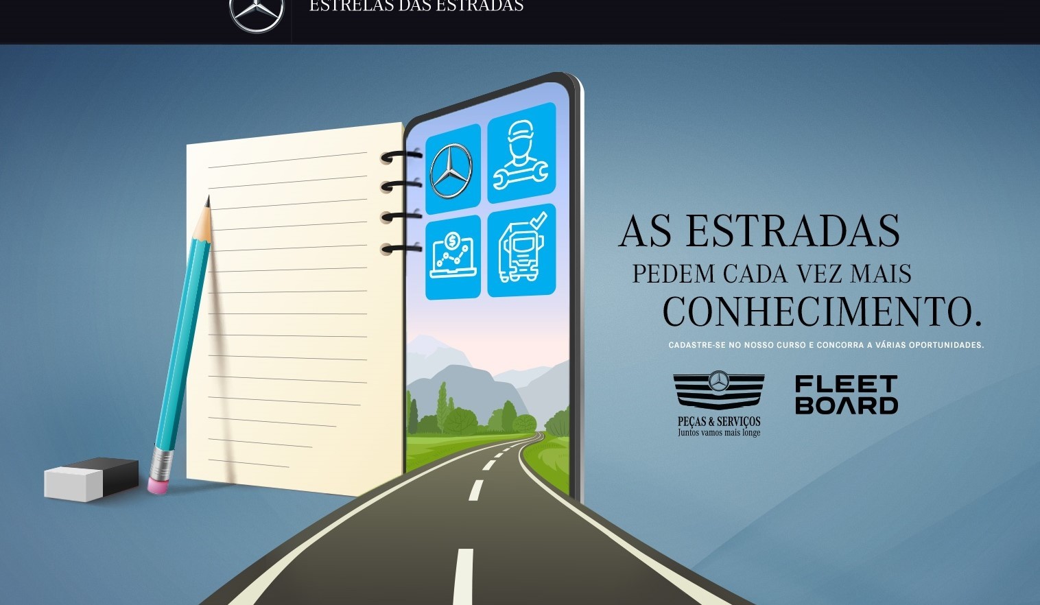 Mercedes oferece curso online grátis para motoristas